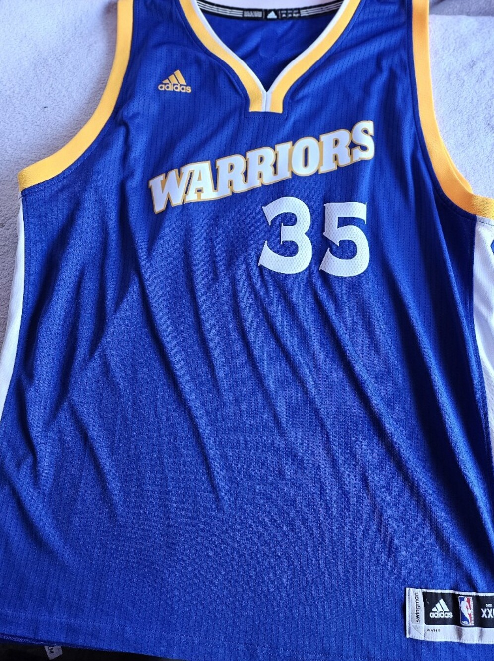 Adidas NBA Kevin Durant Warriors #35 Swingman Jersey 2XL Blue